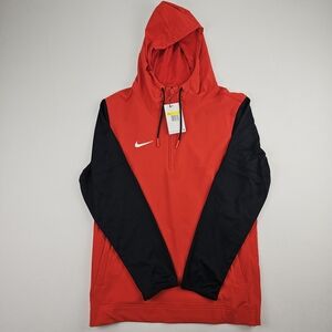 Nike Pregame 1/4 Zip Player Jacket Red/Black Sleeves Men's Small FJ9536